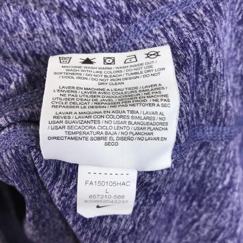 Nike Baltimore Ravens NFL Dri-Fit 1/4 Zip Pullover Sweatshirt Womens Sz L Purple